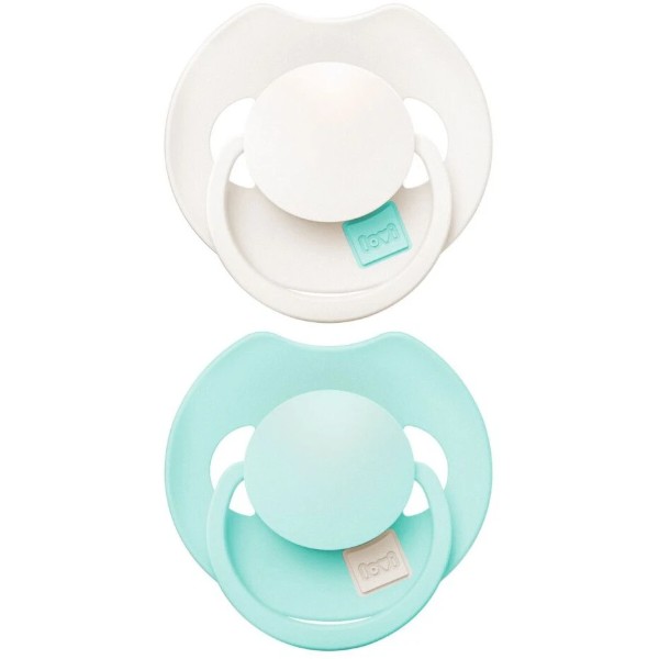 Фото - Динамическая пустышка Lovi Prime 0-6 мес 2 шт. Logoon/Mint Cream (34/451)